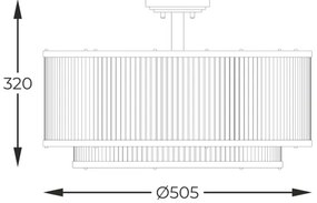 Lustră pe tijă Zuma Line C0528-06H-P7AC SERGIO 6xE14/60W/230V negru