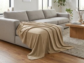 Patura fleece FLEORA, maro Dimensiune: 180 x 200 cm
