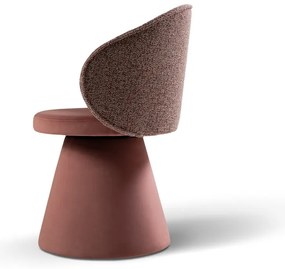 Fotoliu roz cu tapițerie din catifea Inez – Micadoni