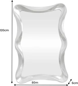Oglinda de perete decorativa ALICE 120cm argintiu