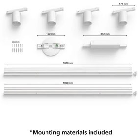 Philips SADA 4xLED RGB Hue, stmívatelné lištové svítidlo, 20,8W, 230V