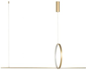 Lustra moderna aurie LED PELLE 3-STEP DIMM