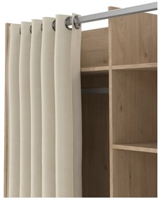 Șifonier bej/cu aspect de lemn de stejar 100x160 cm Kit – Tvilum