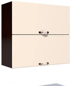 Corp superior 80 cu 2 usi orizontale Zebra MDF vanilie simplu