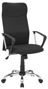 Scaun de birou, Scaun pivotant ergonomic, 63 x (110-120) x 63 cm, negru