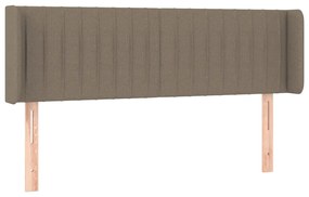 3119008 vidaXL Tăblie de pat cu aripioare gri taupe 147x16x78/88 cm textil