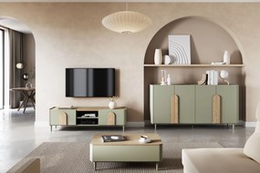 Masă de cafea Amilio 100 cm cu sertare pe picioare - eucalipt / stejar Baltic Dune