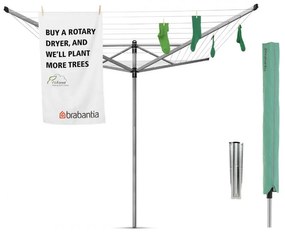 Uscator rufe exterior Brabantia Lift-O-Matic 60m, frigarui metalice pentru sapat sau betonare, carcasa 90300270
