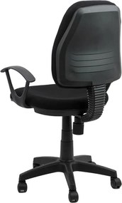 Scaun birou OFF 326 – Confort ergonomic, design simplu, tapițerie textilă, negru