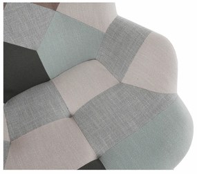 Fotoliu balansoar, patchwork verde-alb/alb/fag, GERON