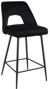Scaun bar Mussan Catifea Negru