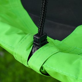 Outsunny Balanță cuib de pasăre rotundă, coș de balanță Ø 110 cm, 4 inele incluse, metal epoxidic, Oxford de înaltă densitate, verde | Aosom Romania