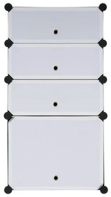 Dulap pentru încălțăminte - 91 x 48 x 37 cm, alb-negru