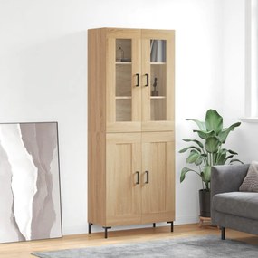 vidaXL Dulap înalt, stejar sonoma, 69,5x34x180 cm, lemn compozit