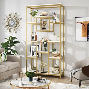 Biblioteca Dani din metal culoare auriu 182 cm