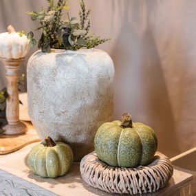 Dovleac decorativ Pumpkin Harvest, verde, 20x15 cm - modele diverse