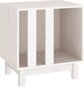 vidaXL Casă pentru câini, alb, 50x40x52 cm, lemn masiv de pin