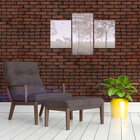 Tablou - Pădure,monocrom (90x60 cm)