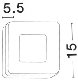 Aplica perete LED de exterior IP65 TUNE alba NVL-9529720