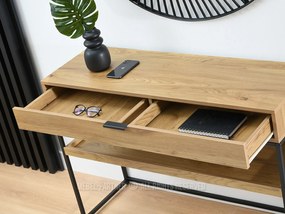 Măsuță consolă Norma Xl (stejar + negru). 1110834
