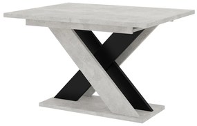 Masă de sufragerie Xalin (gri deschis + Negru) (pentru 4 până la 6 persoane). 1055282