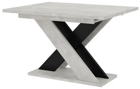 Masă de sufragerie Xalin (gri deschis + Negru) (pentru 4 până la 6 persoane). 1055282