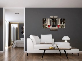 Tablou - Casa decorată de Crăciun (90x60 cm)