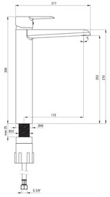 Deante BFC_020K - Baterie lavoar CORIO, crom lucios