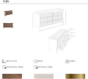 Comoda deosebita design LUX Walnut-Bej
