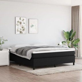 3144441 vidaXL Pat box spring cu saltea, negru, 180x200 cm, catifea