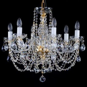 Candelabru cristal Bohemia 6 brate, diam.56cm ANDULA VI. S-A 195 CE