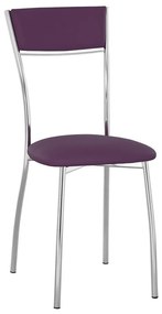 Scaun bucatarie VIOLA PLUS CHROME, Mov piele ecologica