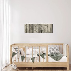 Tablou - Lemn (cu ceas) (90x30 cm)