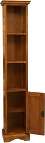 Biblioteca mica, L40 30 H196 cm, nuc antichizat, lemn masiv