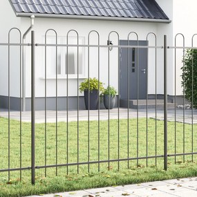 vidaXL Gard de Grădină Gri 3.4 x 1.5 m Oțel vopsit în pulbere