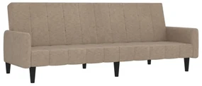 340666 vidaXL Canapea extensibilă cu 2 locuri, gri taupe, microfibră