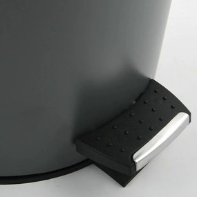 Coș de gunoi gri închis cu pedală din oțel 5 l Adonis – Spirella