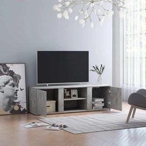 Comoda TV, gri beton, 120 x 34 x 37 cm, PAL 1, Gri beton
