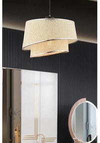 Suspensie pe cablu BARETTE 1xE27/60W/230V crem/crom lucios