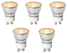 Set de 5 becuri LED GU10 dimabile în 3 trepte 35mm 4W 200 lm 2200K