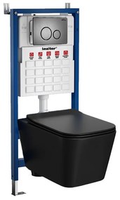 Roya Tina 81GRE set rezervor de toaletă de perete negru