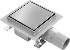 Set rigola pentru dus plus capac inox periat Rea Neo 15 cm