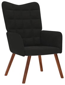 vidaXL Scaun de relaxare, negru, catifea