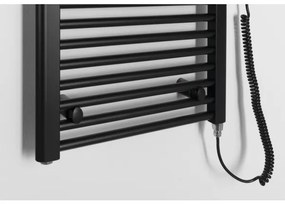 Radiator portprosop electric pentru baie Aqualine DIRECT-E 400W/230V 132 cm negru mat