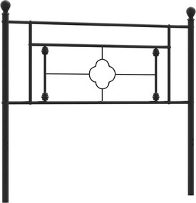 vidaXL Tăblie de pat de schimb metalică, negru, 107 cm