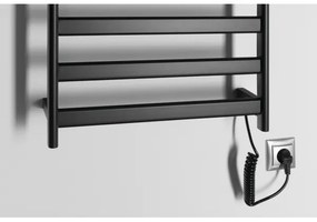 Sapho - Uscător electric pentru prosoape ELIAS, 105 W / 230 V, 49 x 73 cm, negru mat