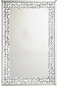 OGG20 - Oglinda 120x80 cm, pentru perete ornamentala dormitor, living - Argintie