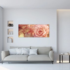 Tablou cu trandafir (120x50 cm)