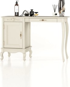 Masă lemn masiv de Toaletă Seraphia, 120 × 46 × 79 cm - Vanilla