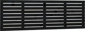 vidaXL Tăblie de pat pentru perete, negru, 166x3x63 cm, lemn masiv pin